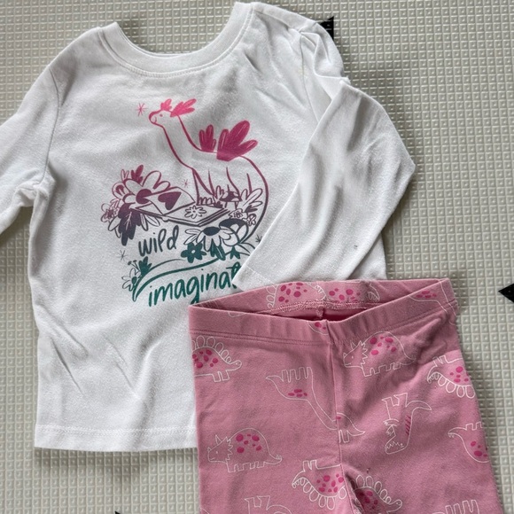 Old Navy |Baby girl cute outfit,dinosaur print leggings & long sleeve tee•••18M - Picture 2 of 6